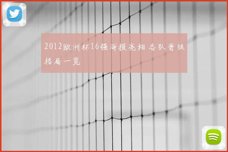 2012欧洲杯16强海报亮相 各队晋级格局一览
