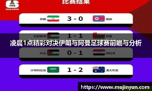 凌晨1点精彩对决伊朗与阿曼足球赛前瞻与分析